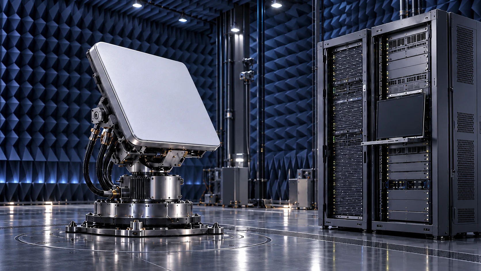 Concept scene of a satellite terminal and network integration environment